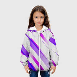 Куртка с капюшоном детская Color white pink, цвет: 3D-белый — фото 2
