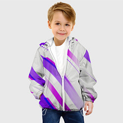 Куртка с капюшоном детская Color white pink, цвет: 3D-белый — фото 2