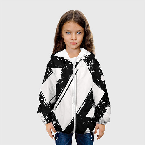 Детская куртка Color black white / 3D-Белый – фото 3