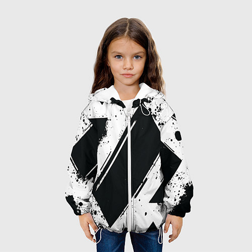 Детская куртка Color black white / 3D-Белый – фото 3