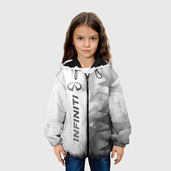 Куртка с капюшоном детская Infiniti - white gradient по-вертикали, цвет: 3D-черный — фото 2