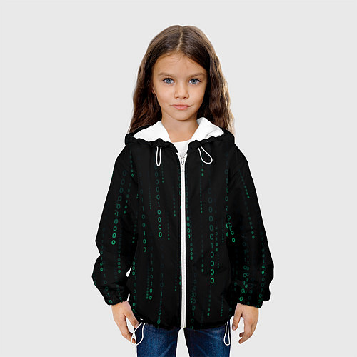 Детская куртка Color black turquoise / 3D-Белый – фото 3