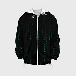 Куртка с капюшоном детская Color black turquoise, цвет: 3D-белый