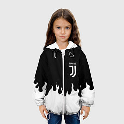Куртка с капюшоном детская Ювентус белый огонь, цвет: 3D-белый — фото 2