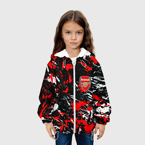 Детская куртка Arsenal краски текстура / 3D-Белый – фото 3