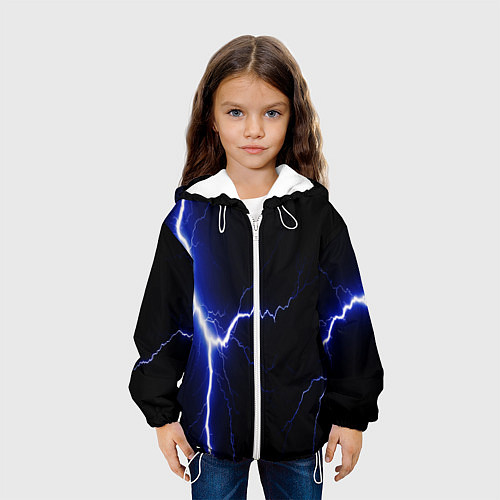 Детская куртка Lightning blue / 3D-Белый – фото 3