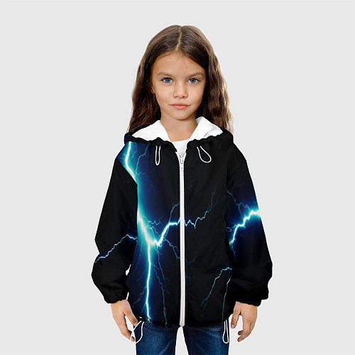 Детская куртка Lightning light blue / 3D-Белый – фото 3