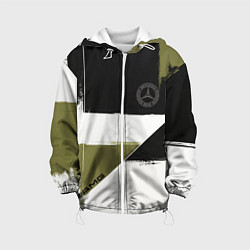 Куртка с капюшоном детская Merсedes Benz логотип, цвет: 3D-белый