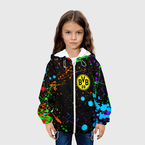 Детская куртка Borussia neon splash / 3D-Белый – фото 3