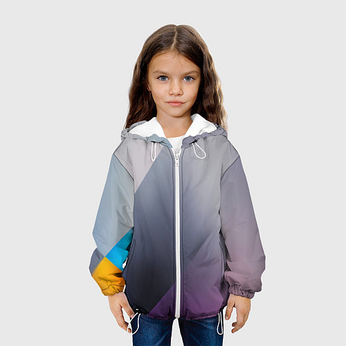 Детская куртка Color grey with stripes / 3D-Белый – фото 3