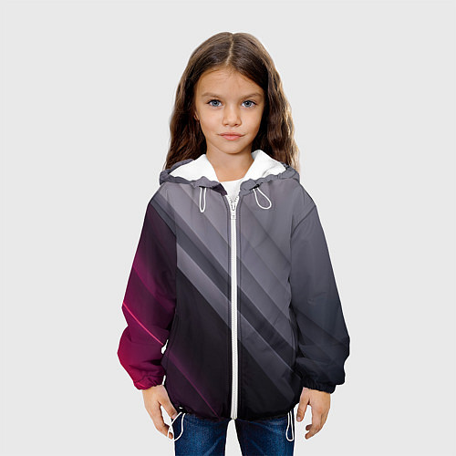Детская куртка Color black grey / 3D-Белый – фото 3