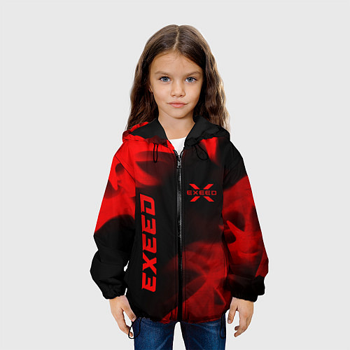 Детская куртка Exeed - red gradient вертикально / 3D-Черный – фото 3