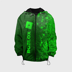 Куртка с капюшоном детская Roblox - green gradient по-вертикали, цвет: 3D-черный