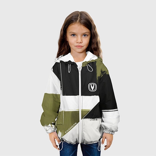Детская куртка Changan логотип / 3D-Белый – фото 3