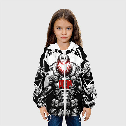 Детская куртка Doom dark ages doom guy / 3D-Белый – фото 3