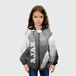 Куртка с капюшоном детская Ajax - grey gradient вертикально, цвет: 3D-черный — фото 2