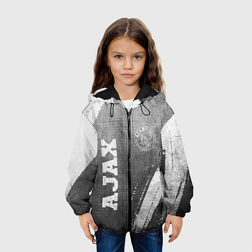 Детская куртка Ajax - grey gradient вертикально / 3D-Черный – фото 3
