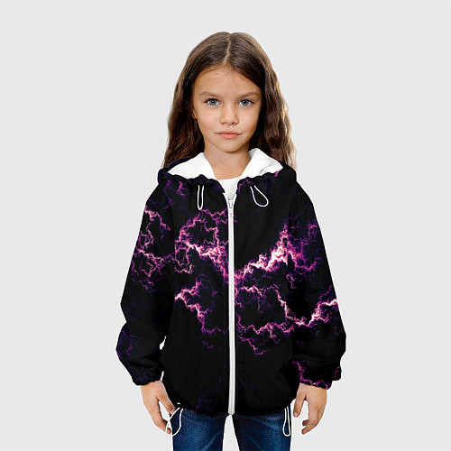 Детская куртка Lightning pink glow / 3D-Белый – фото 3