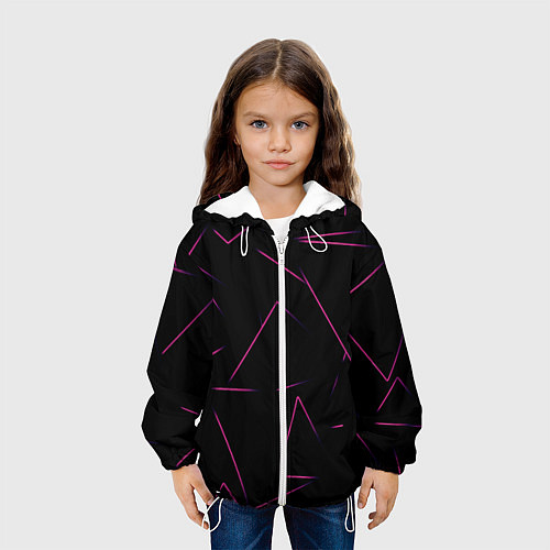 Детская куртка Color pink line / 3D-Белый – фото 3