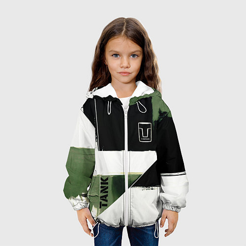 Детская куртка Tank логотип машины / 3D-Белый – фото 3