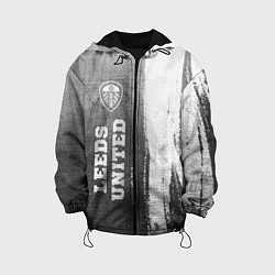 Куртка с капюшоном детская Leeds United - grey gradient по-вертикали, цвет: 3D-черный