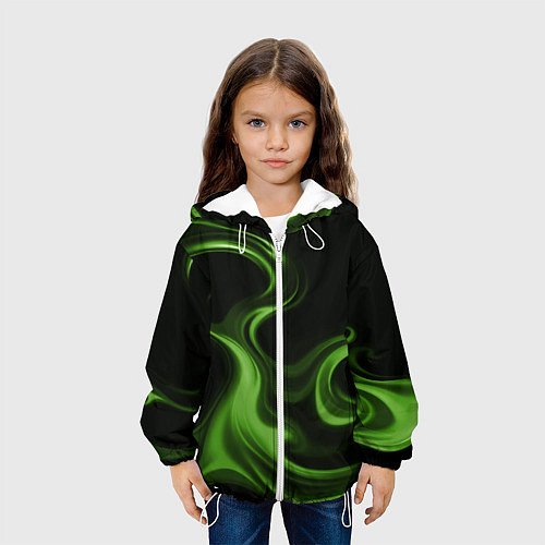 Детская куртка Green black / 3D-Белый – фото 3