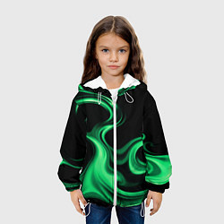 Куртка с капюшоном детская Color green smoke, цвет: 3D-белый — фото 2