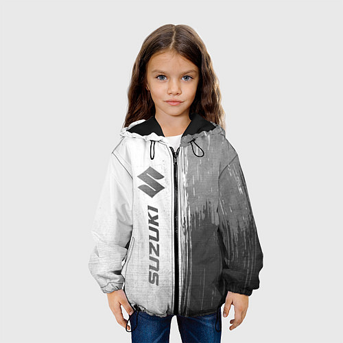 Детская куртка Suzuki - white gradient по-вертикали / 3D-Черный – фото 3