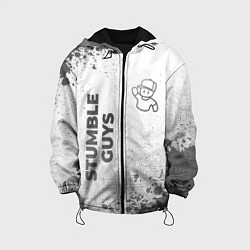 Куртка с капюшоном детская Stumble Guys - white gradient вертикально, цвет: 3D-черный