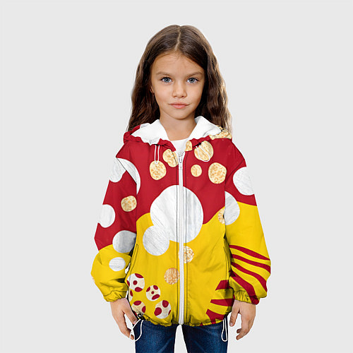 Детская куртка Анималистичный паттерн / 3D-Белый – фото 3