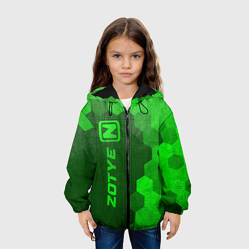 Детская куртка Zotye - green gradient по-вертикали / 3D-Черный – фото 3