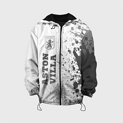 Куртка с капюшоном детская Aston Villa - white gradient по-вертикали, цвет: 3D-черный