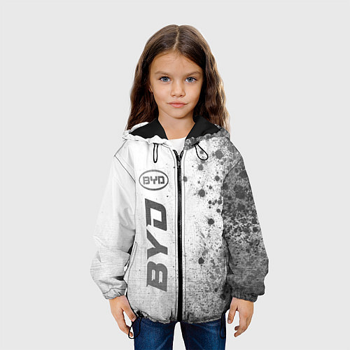 Детская куртка BYD - white gradient по-вертикали / 3D-Черный – фото 3
