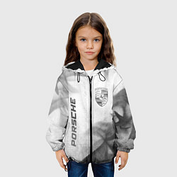 Куртка с капюшоном детская Porsche - white gradient вертикально, цвет: 3D-черный — фото 2