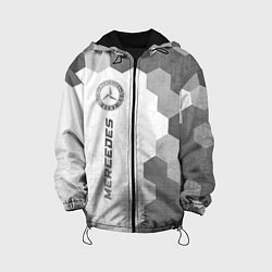 Куртка с капюшоном детская Mercedes - white gradient по-вертикали, цвет: 3D-черный