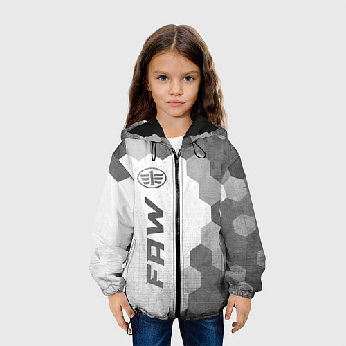 Детская куртка FAW - white gradient по-вертикали / 3D-Черный – фото 3