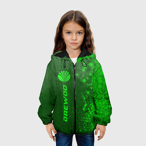 Детская куртка Daewoo - green gradient по-вертикали / 3D-Черный – фото 3