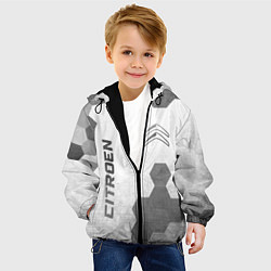 Куртка с капюшоном детская Citroen - white gradient вертикально, цвет: 3D-черный — фото 2