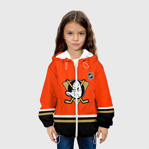 Детская куртка Анахайм Дакс хоккей / 3D-Белый – фото 3