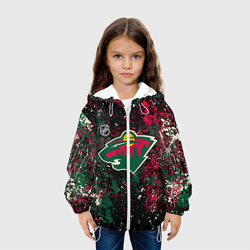 Детская куртка Minnesota Wild NHL black / 3D-Белый – фото 3