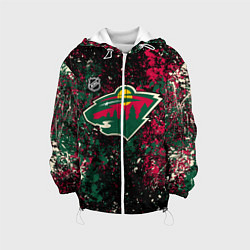 Куртка с капюшоном детская Minnesota Wild NHL black, цвет: 3D-белый