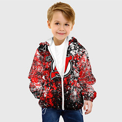 Куртка с капюшоном детская New Jersey Devils NHL black, цвет: 3D-белый — фото 2