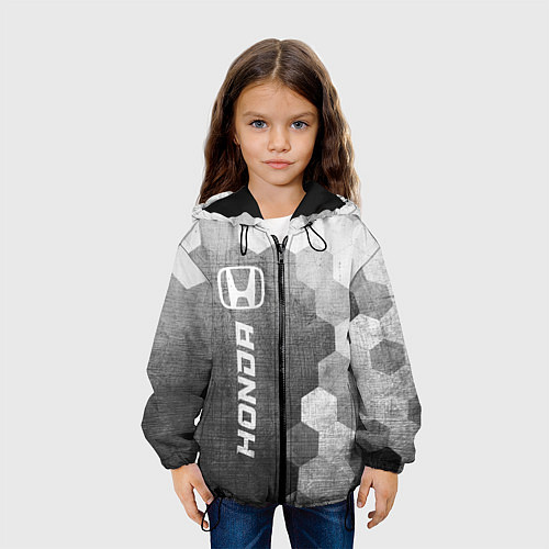 Детская куртка Honda - grey gradient по-вертикали / 3D-Черный – фото 3