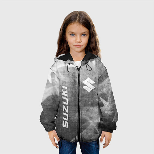 Детская куртка Suzuki - grey gradient вертикально / 3D-Черный – фото 3