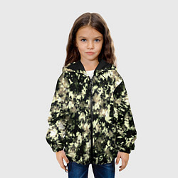 Куртка с капюшоном детская Пятнистый чёрно-бежевый, цвет: 3D-черный — фото 2