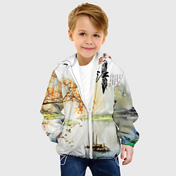 Куртка с капюшоном детская China Landscape, цвет: 3D-белый — фото 2