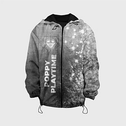 Куртка с капюшоном детская Poppy Playtime - grey gradient по-вертикали, цвет: 3D-черный