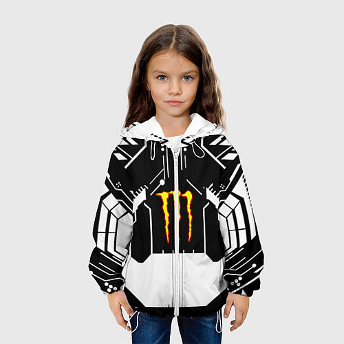 Детская куртка Monster energy geometry / 3D-Белый – фото 3