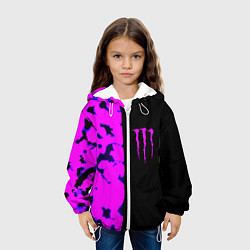 Куртка с капюшоном детская Monster energy neon camo, цвет: 3D-белый — фото 2