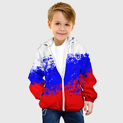 Куртка с капюшоном детская Патриот - флаг, цвет: 3D-белый — фото 2
